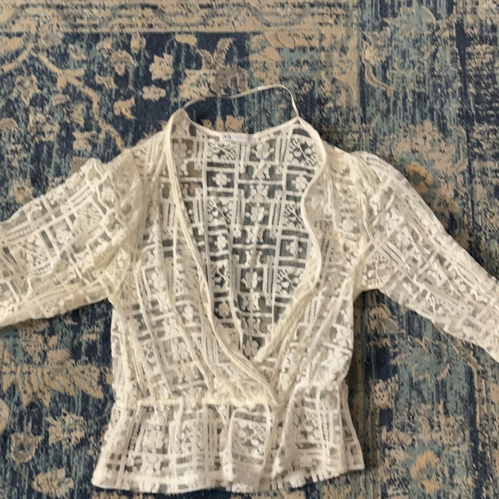 Zara white blouse